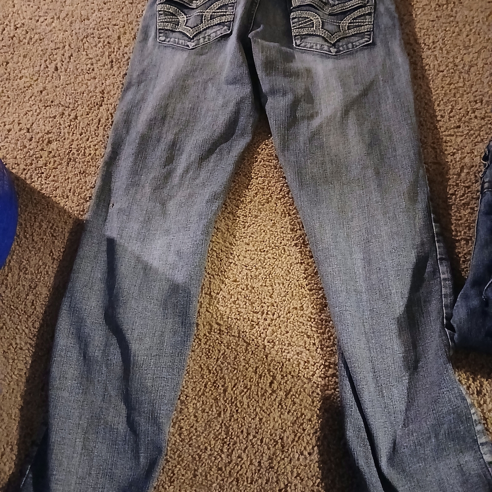 Flypaper Brown Leather Patch Jeans